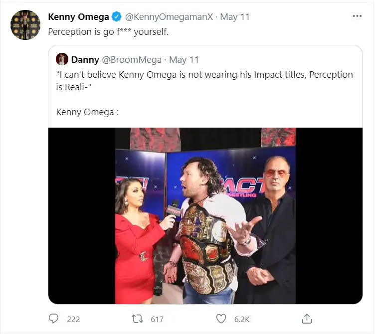 Kenny omega tweet sweary boy